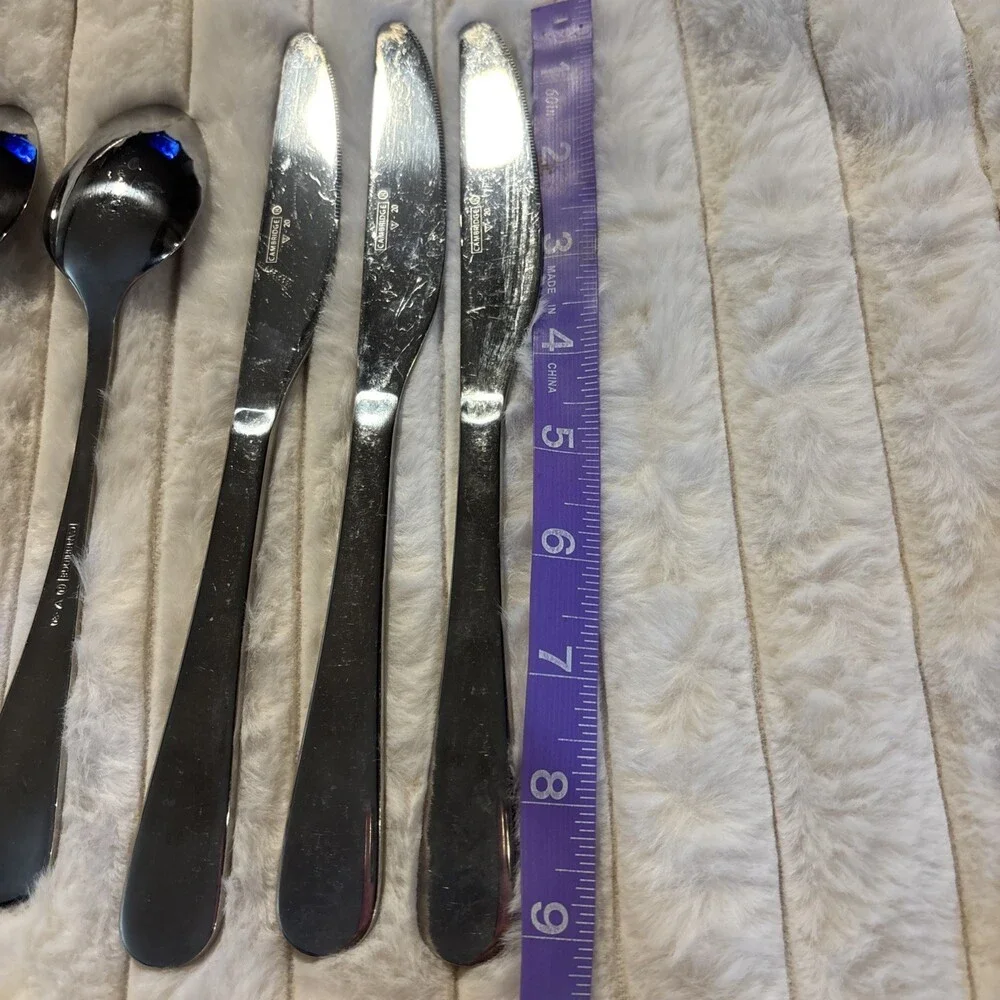 Cambridge Stainless flatware NEVADA A-20 Replacements 4 Tablespoons 3 Knives Lot
